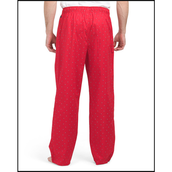 Tommy Hilfiger Men’s Pajama Lounge Sleep Pants Large Red Allover Logo MSRP$42 - Picture 5 of 7